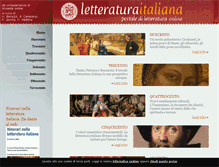 Tablet Screenshot of letteraturaitalianaonline.com